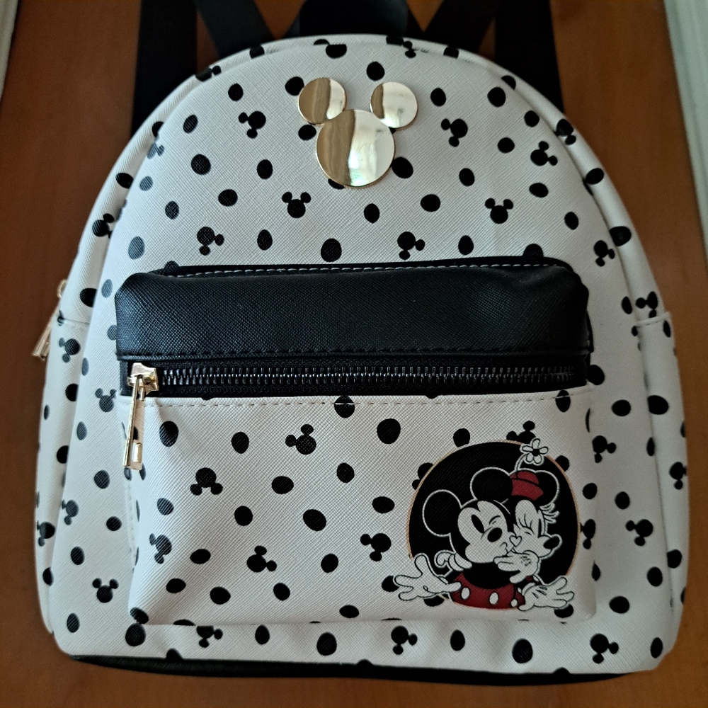 Mickey And Minnie Mouse Polka Dot Kids Backpack